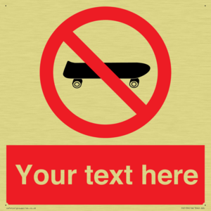 Custom No Skateboarding Sign